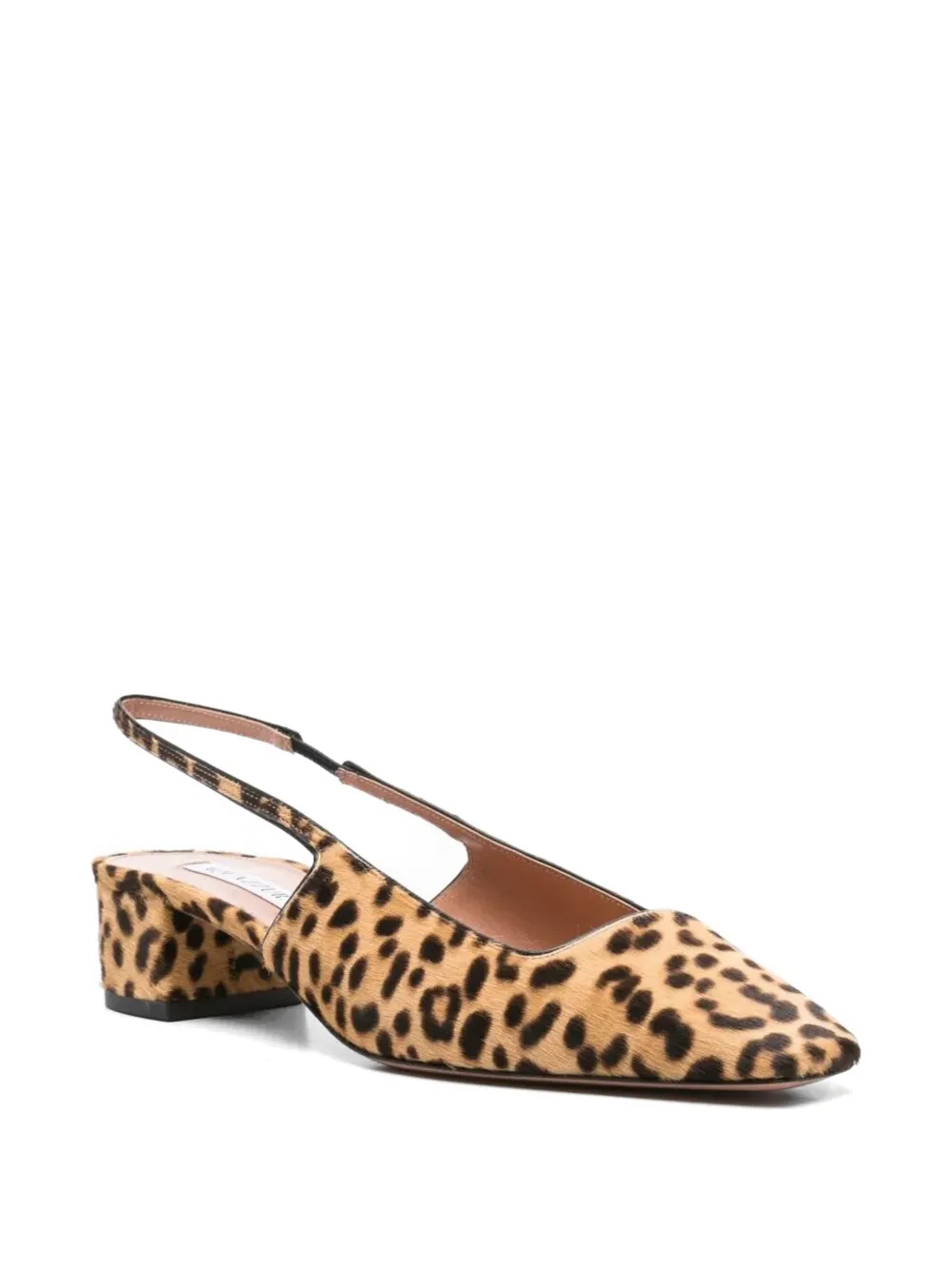 Aquazzura leopard slingback pumps Beige