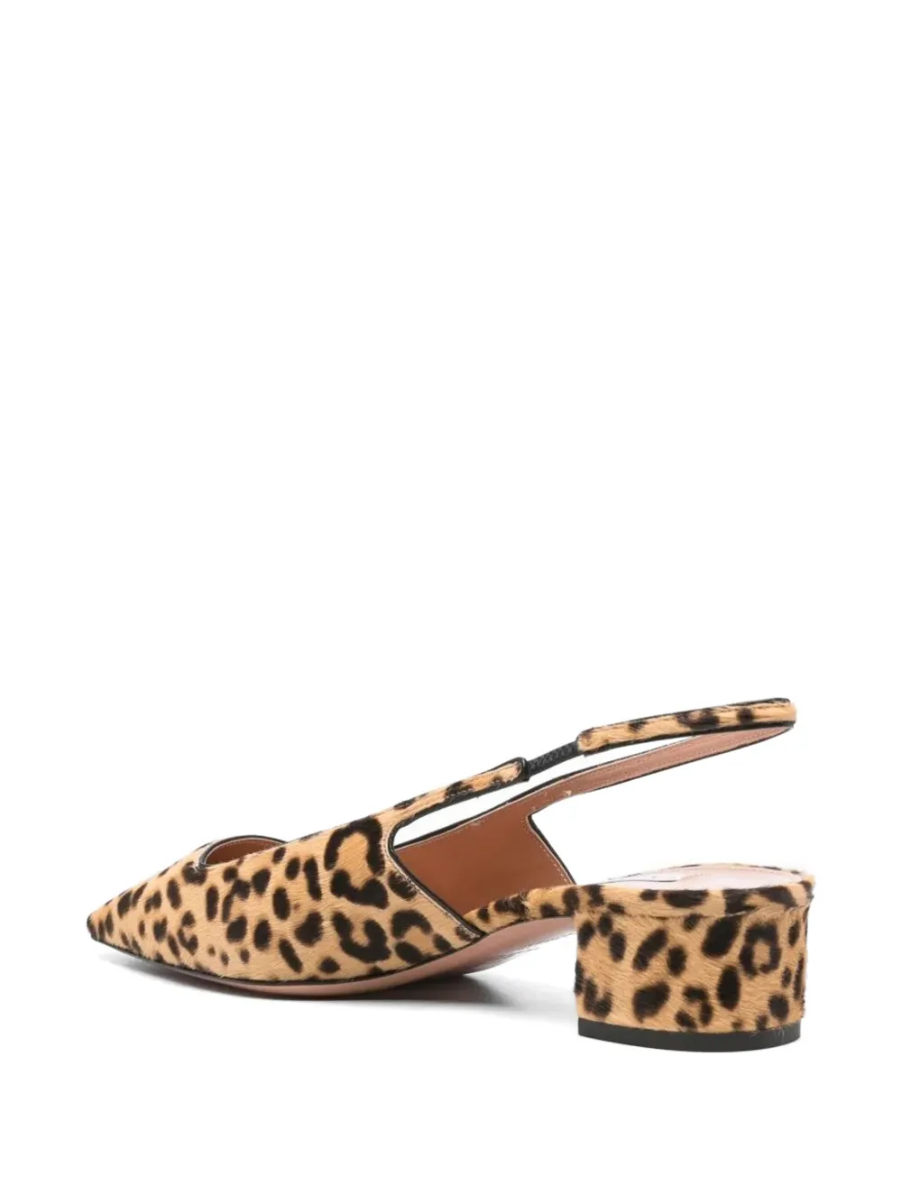 Aquazzura leopard slingback pumps Beige