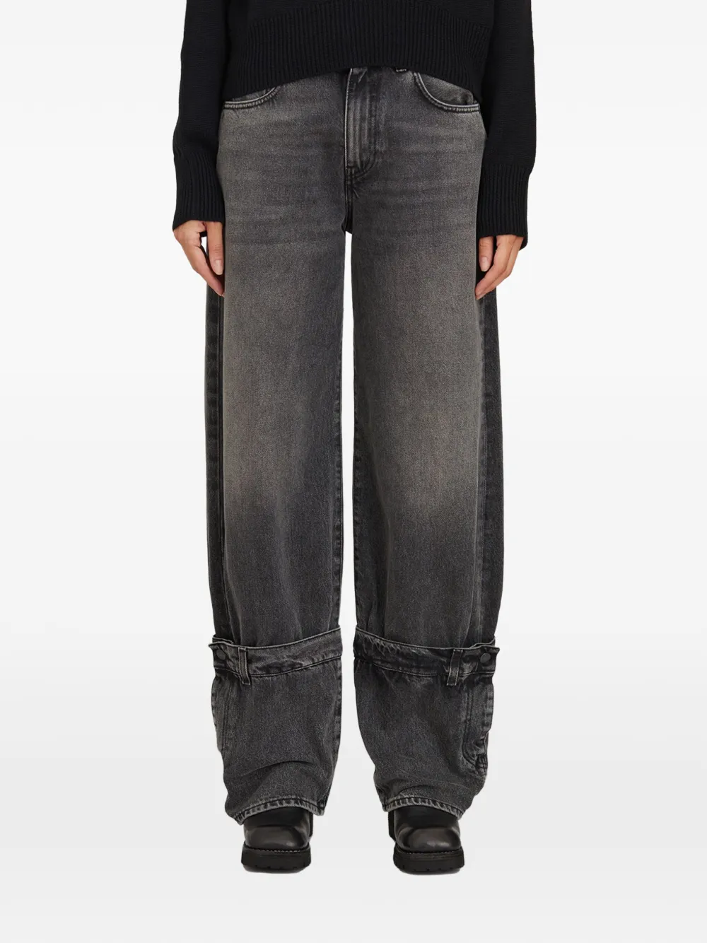 Haikure Hurley buckle-detail jeans - Grigio