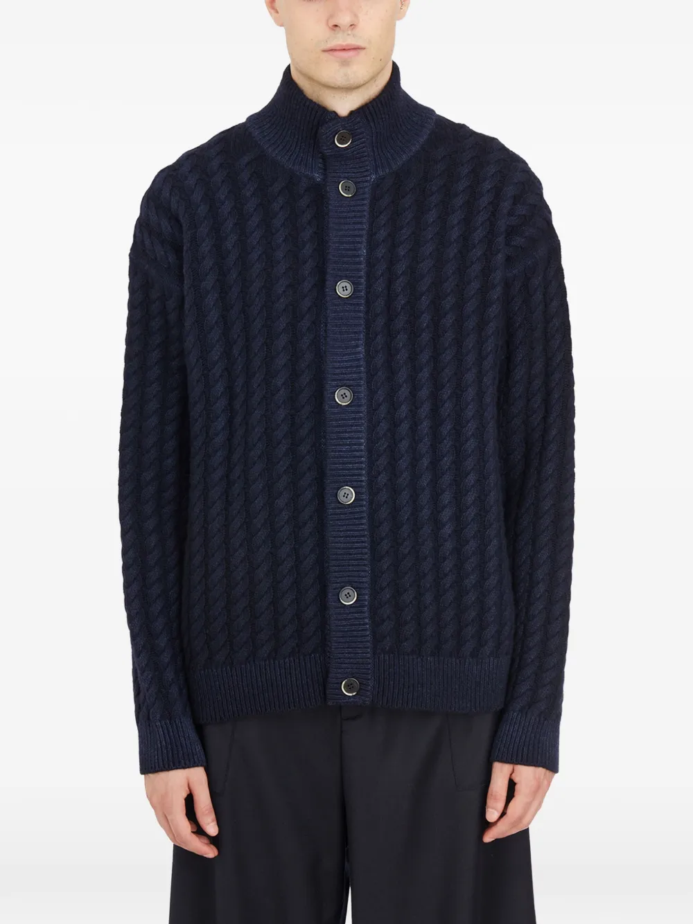 Barena high-neck cardigan - Blu