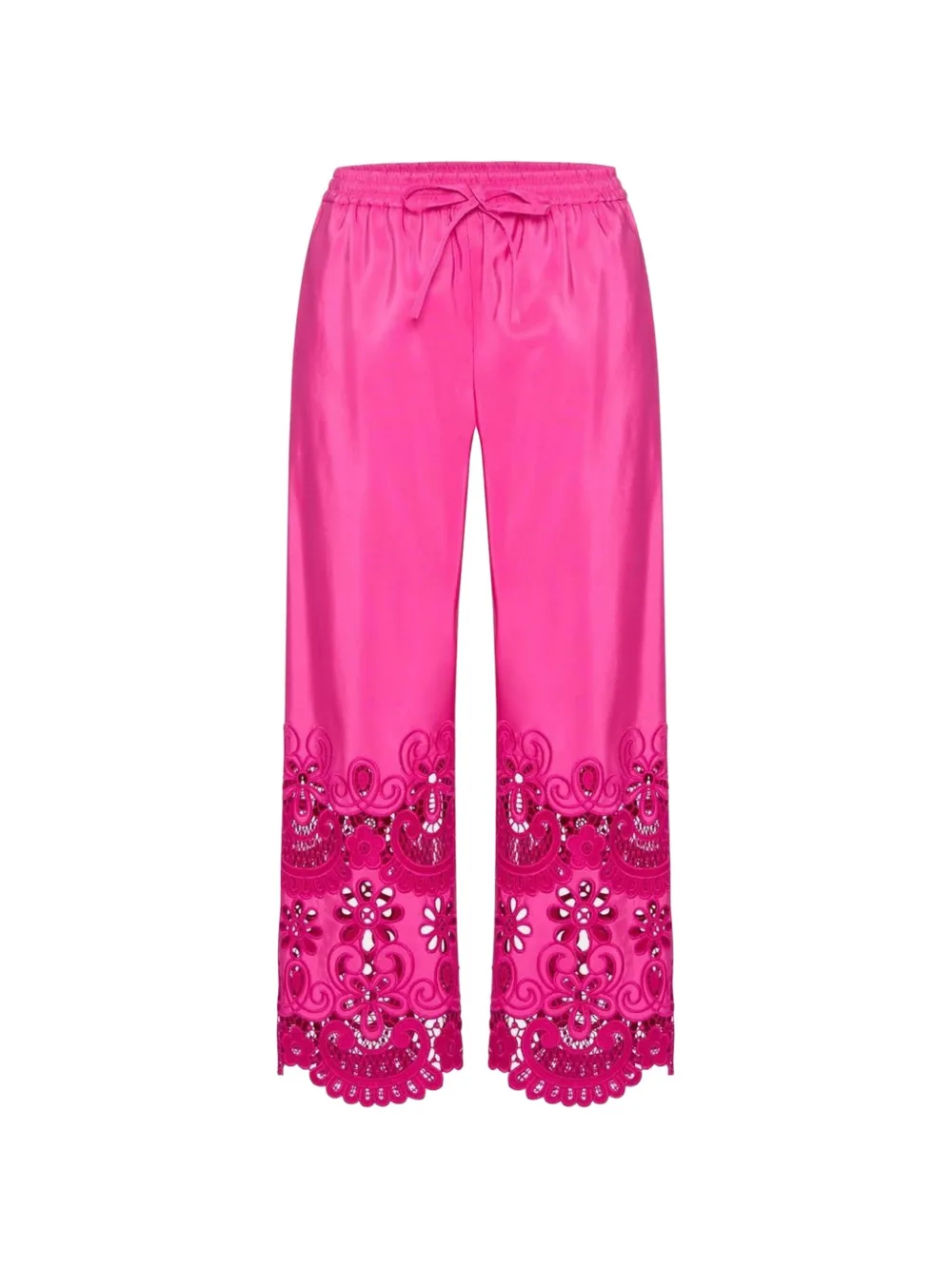Valentino Garavani floral lace trousers – Pink