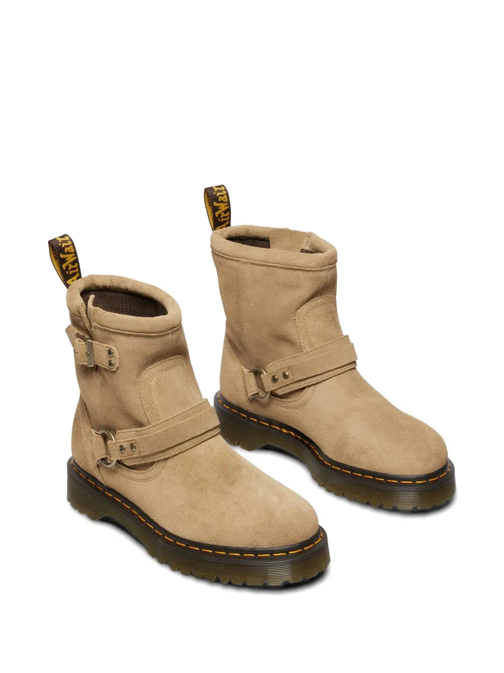 Dr Martens Anistone laarzen met gespbandje Beige