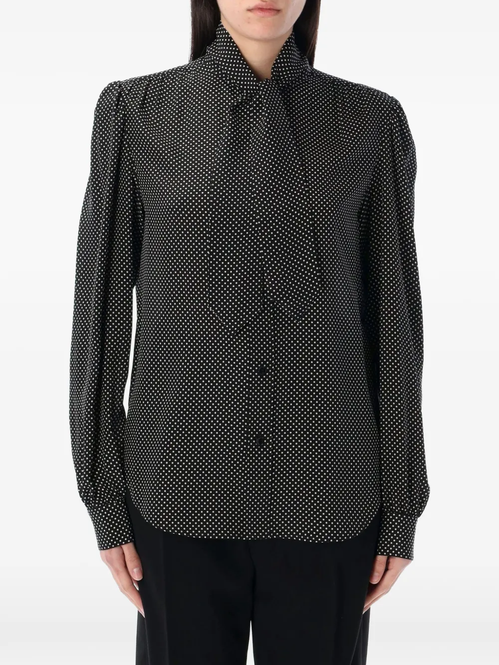 Saint Laurent polka dot shirt - Schwarz