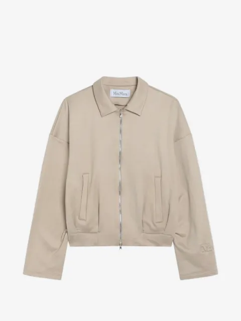 Max Mara Cropped-Jacke mit Rundhalsausschnitt