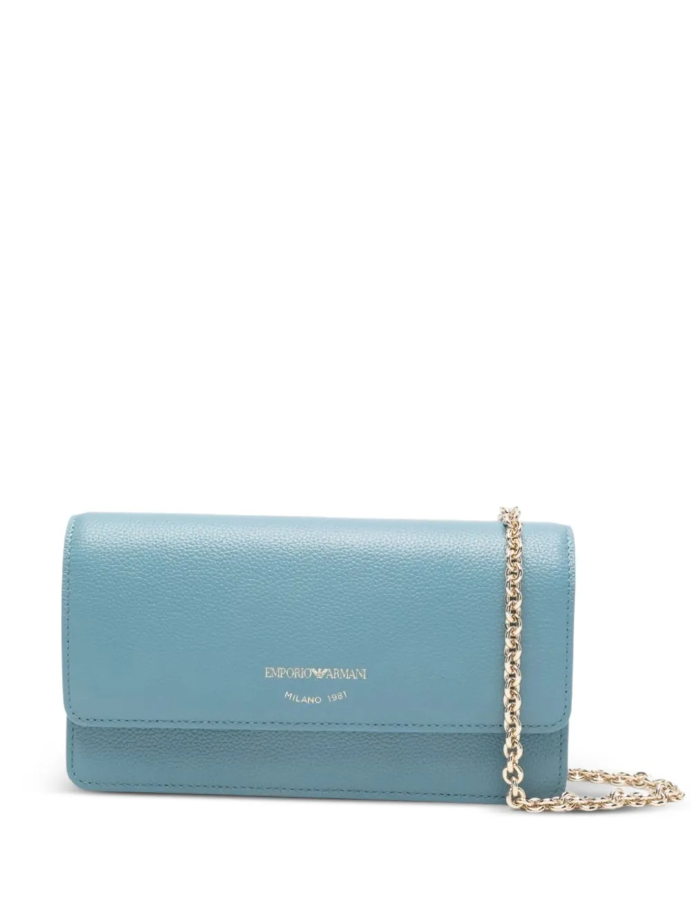 Emporio Armani chain leather mini bag - Blu