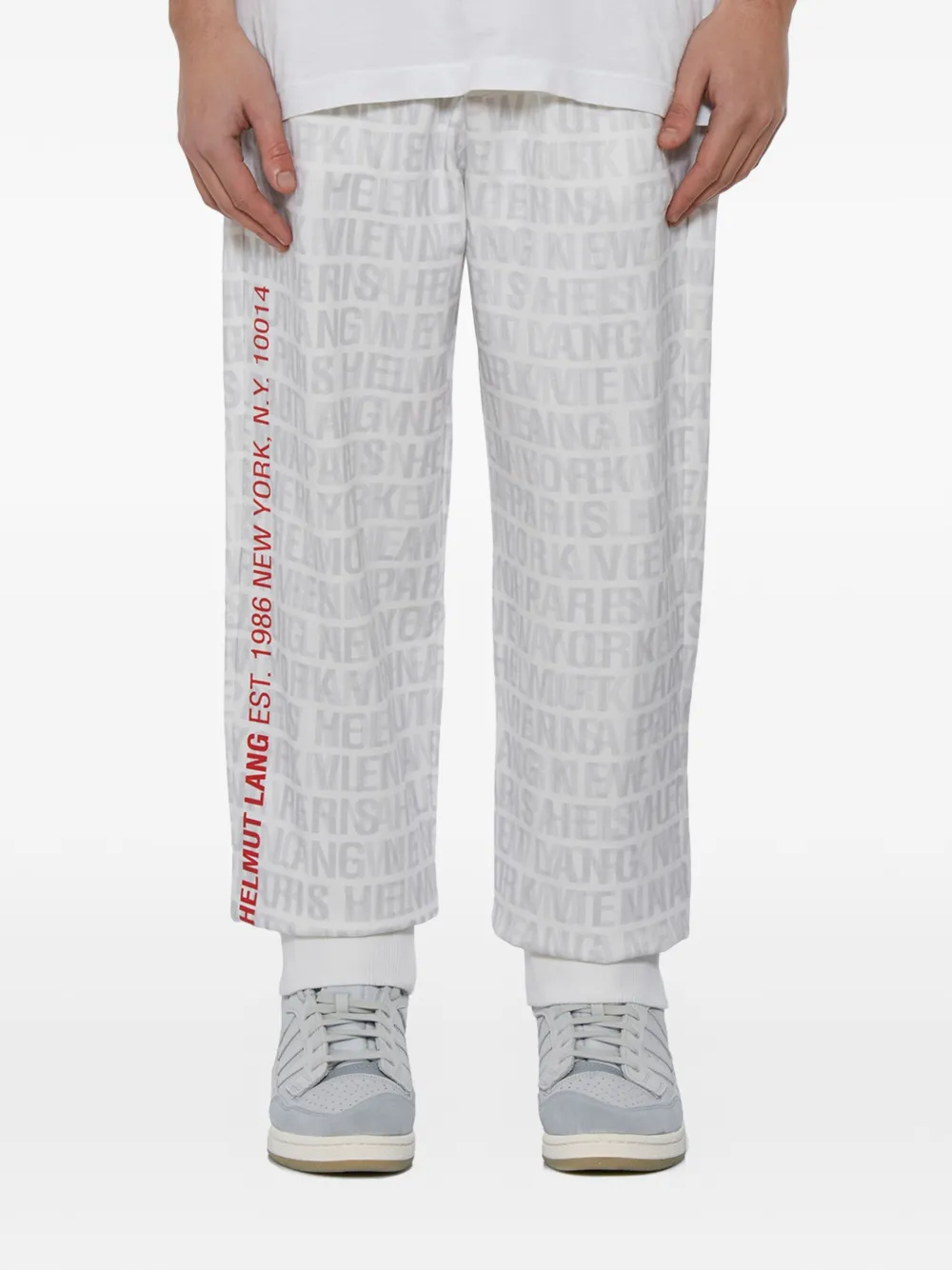 Helmut Lang print track pants - Weiß