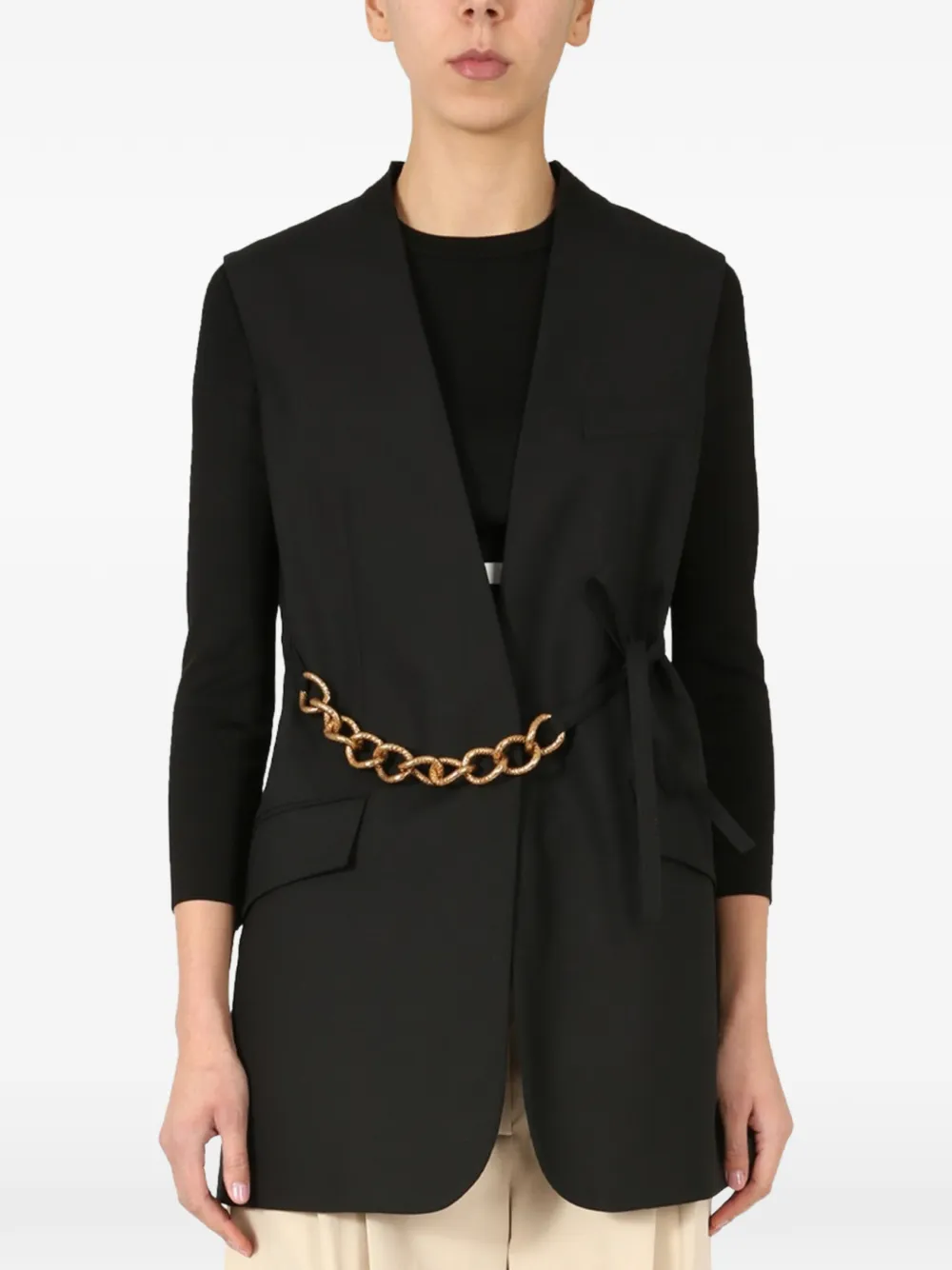 Givenchy chain-detail sleeveless blazer - Nero