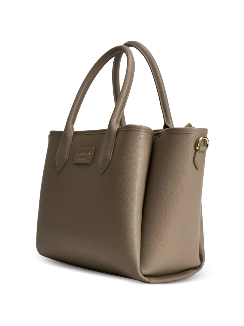 Emporio Armani medium top-handle leather tote bag - Toni neutri