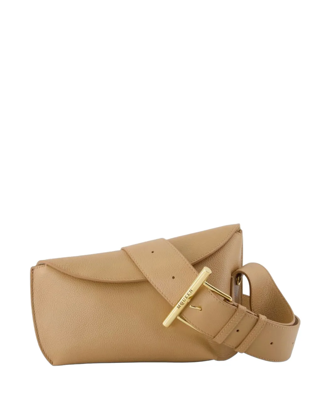 Alexander McQueen T-bar leather crossbody bag - Toni neutri