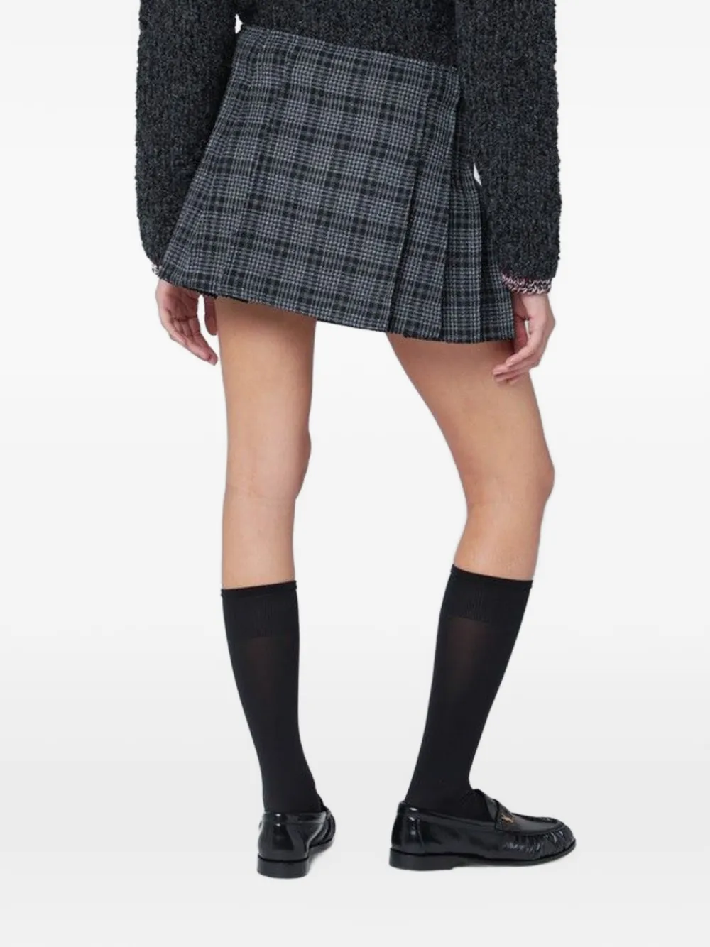 Durazzi Milano Geruite mini-rok Zwart