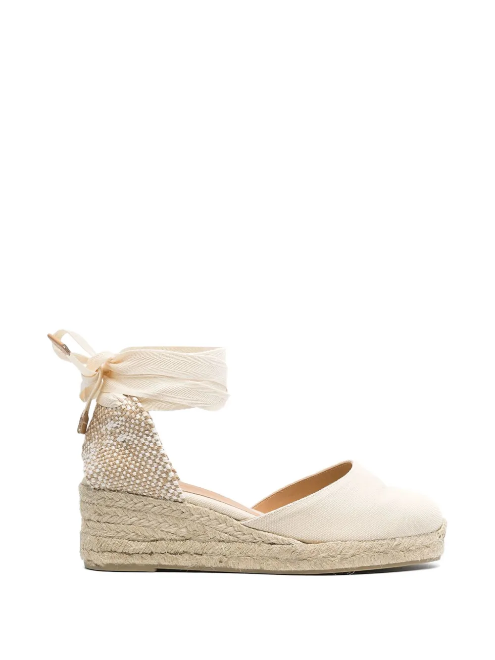 Castañer Carina espadrilles met sleehak Beige