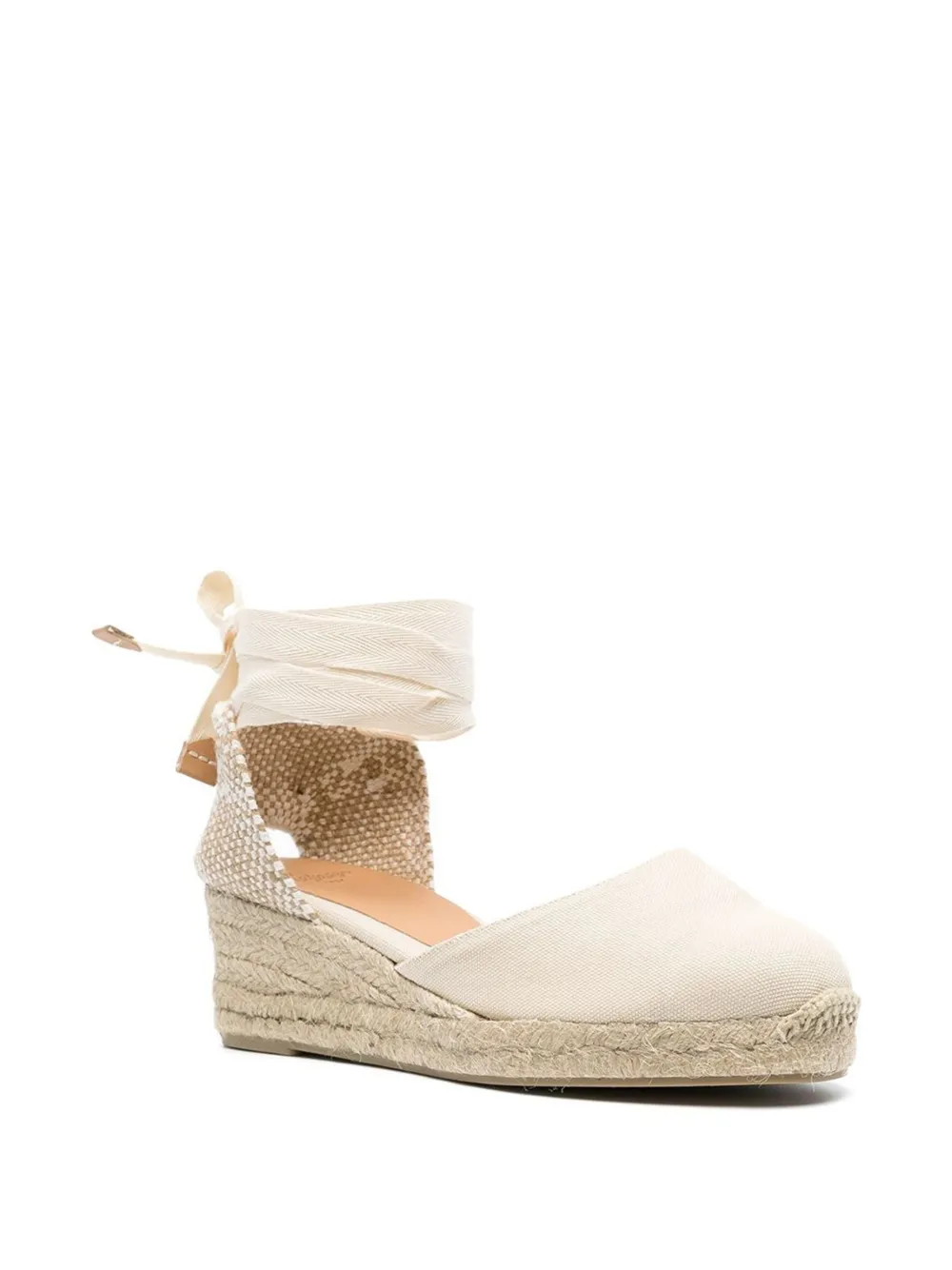 Castañer Carina espadrilles met sleehak Beige