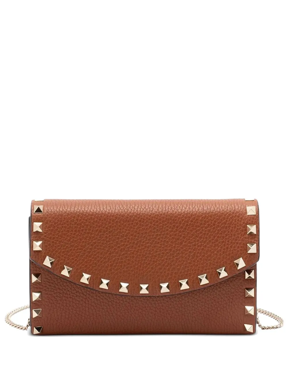 Valentino Garavani Clutch con decorazione Rockstud - Marrone
