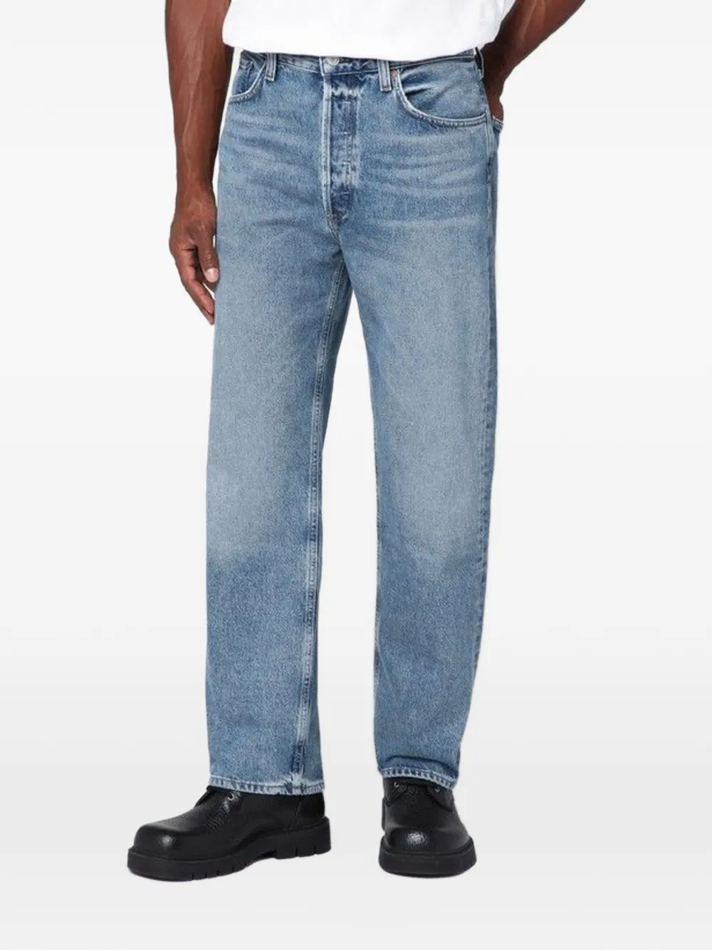 Agolde 90's Washed-effect Jeans In Blue