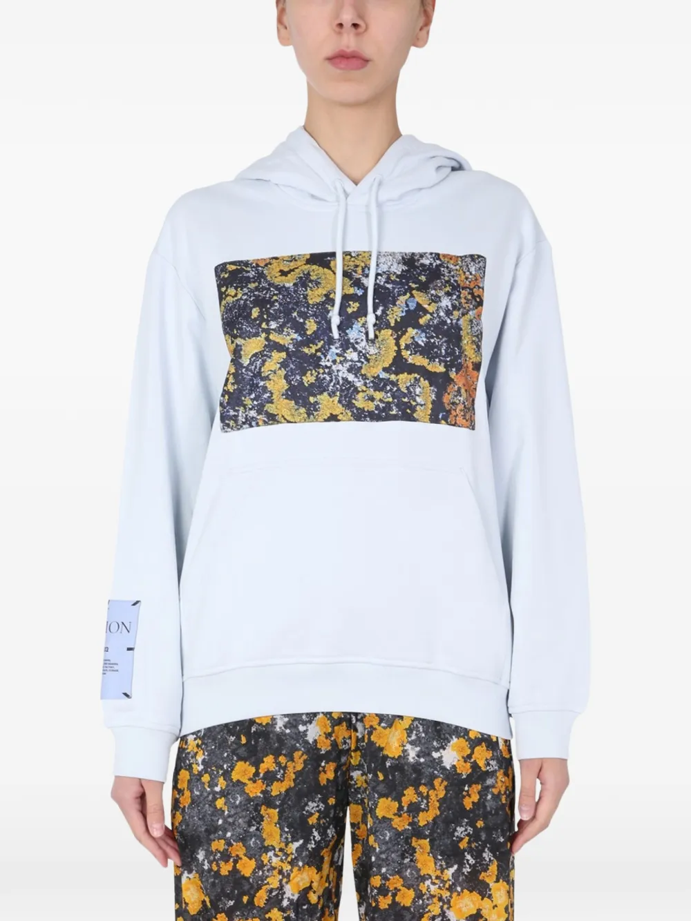 MCQ Albion print-detail hoodie - Blu