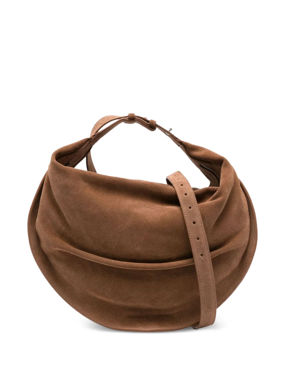 FEDERICO CINA Tortellino suede shoulder bag - Marrone