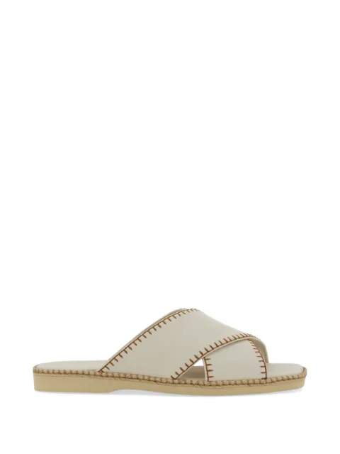 Hogan cross-over flat sandals