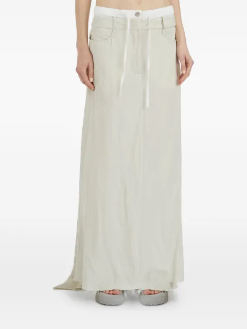Masnada drawstring maxi skirt