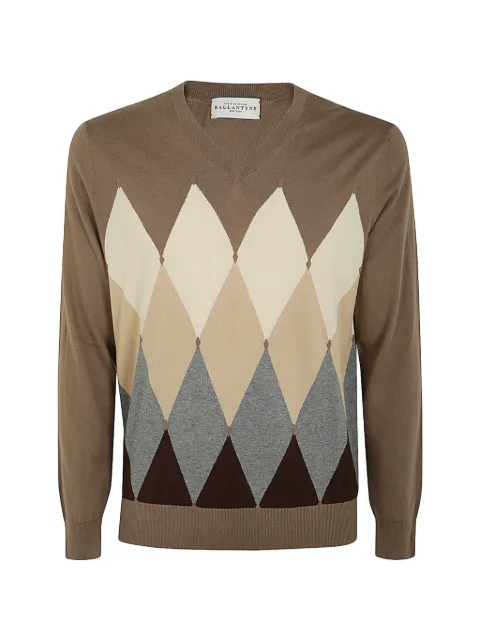 Ballantyne argyle V-neck sweater 