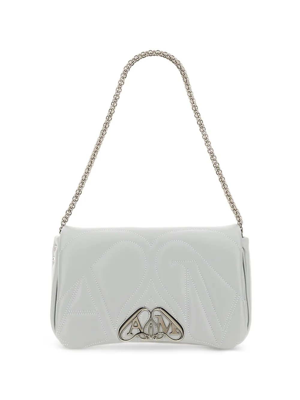 Alexander McQueen logo chain shoulder bag - Grigio