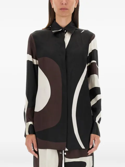 Kiton geometric-print shirt