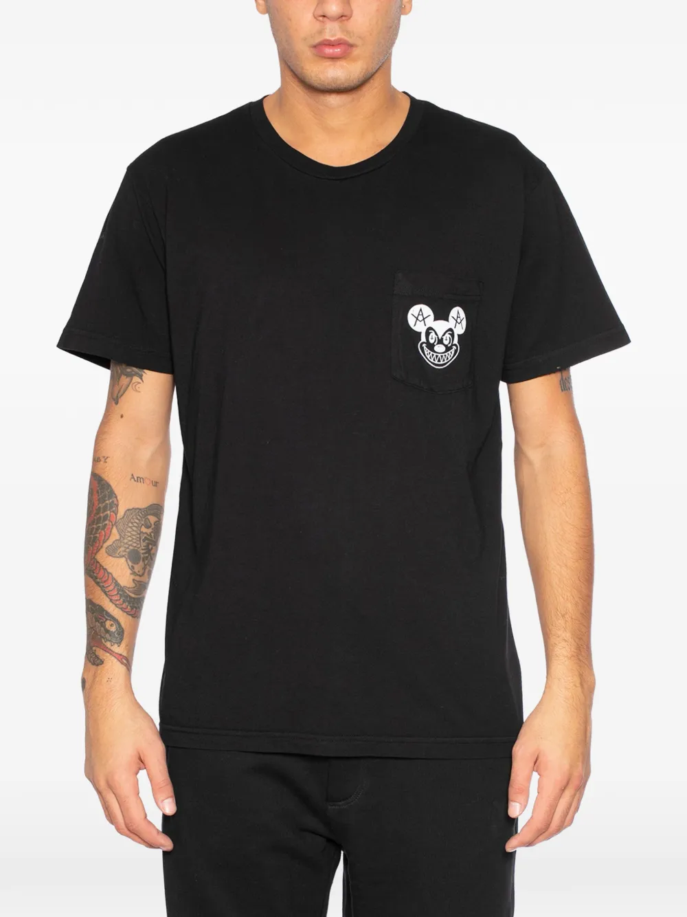Local Authority Mischief chest-pocket T-shirt - Nero