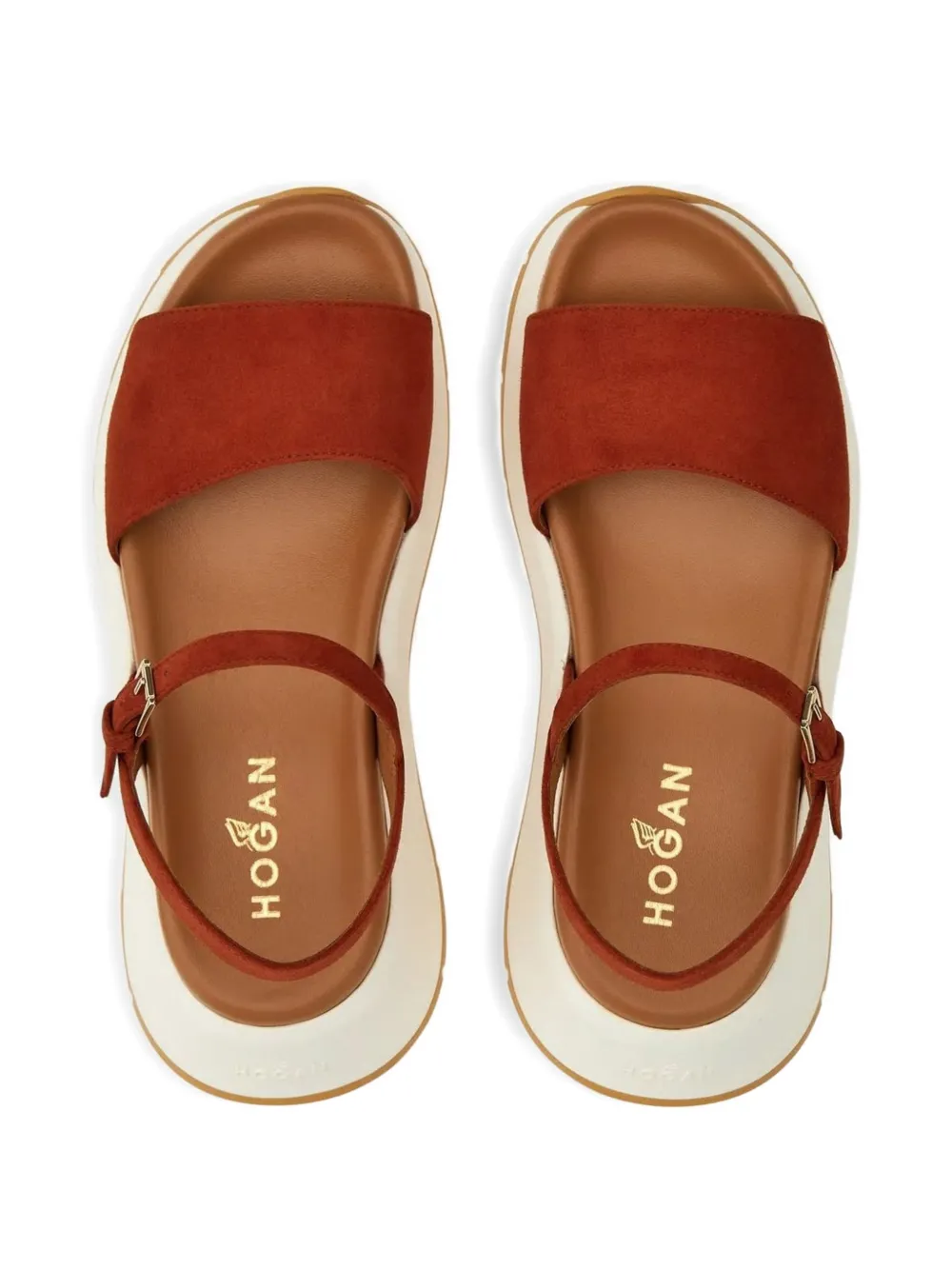Hogan Sandalen met gesp Bruin