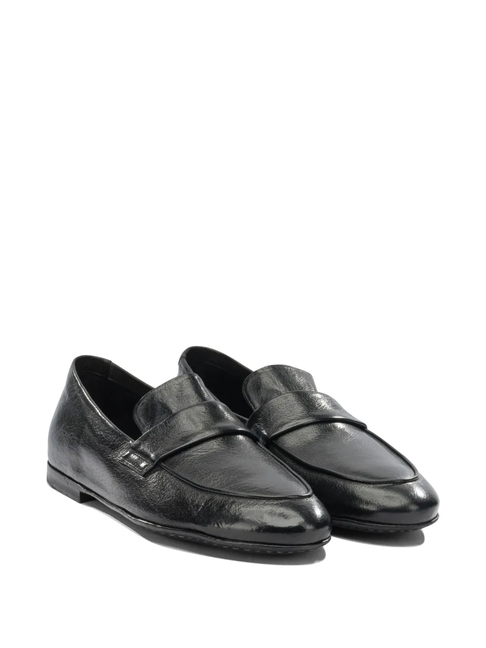 Officine Creative Airto leather loafers Zwart