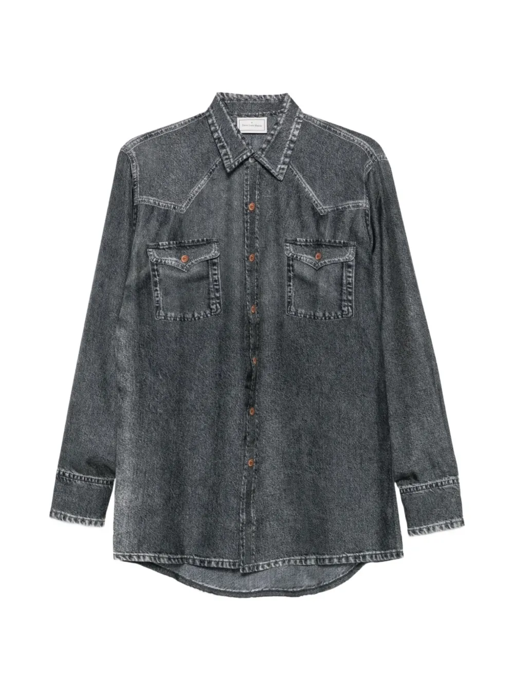Pierre-Louis Mascia Aloe faux-denim shirt - Grigio