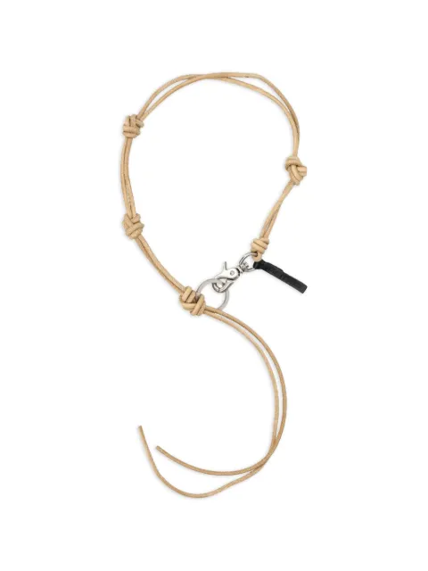 OUR LEGACY knot-detail leather necklace