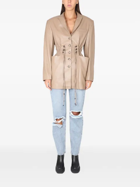 The Mannei blazer con cintura fruncida