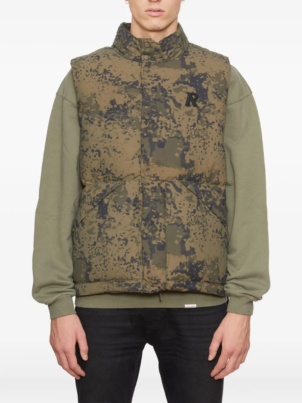 Represent padded gilet - Green