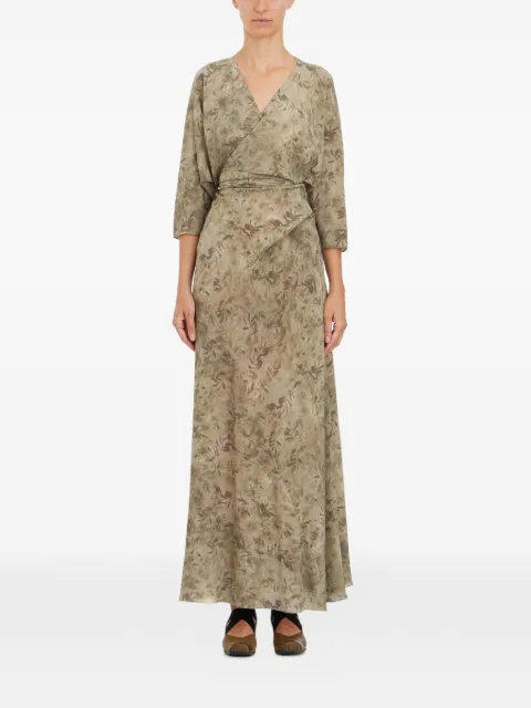 Cortana Salma floral-print V-neck maxi dress