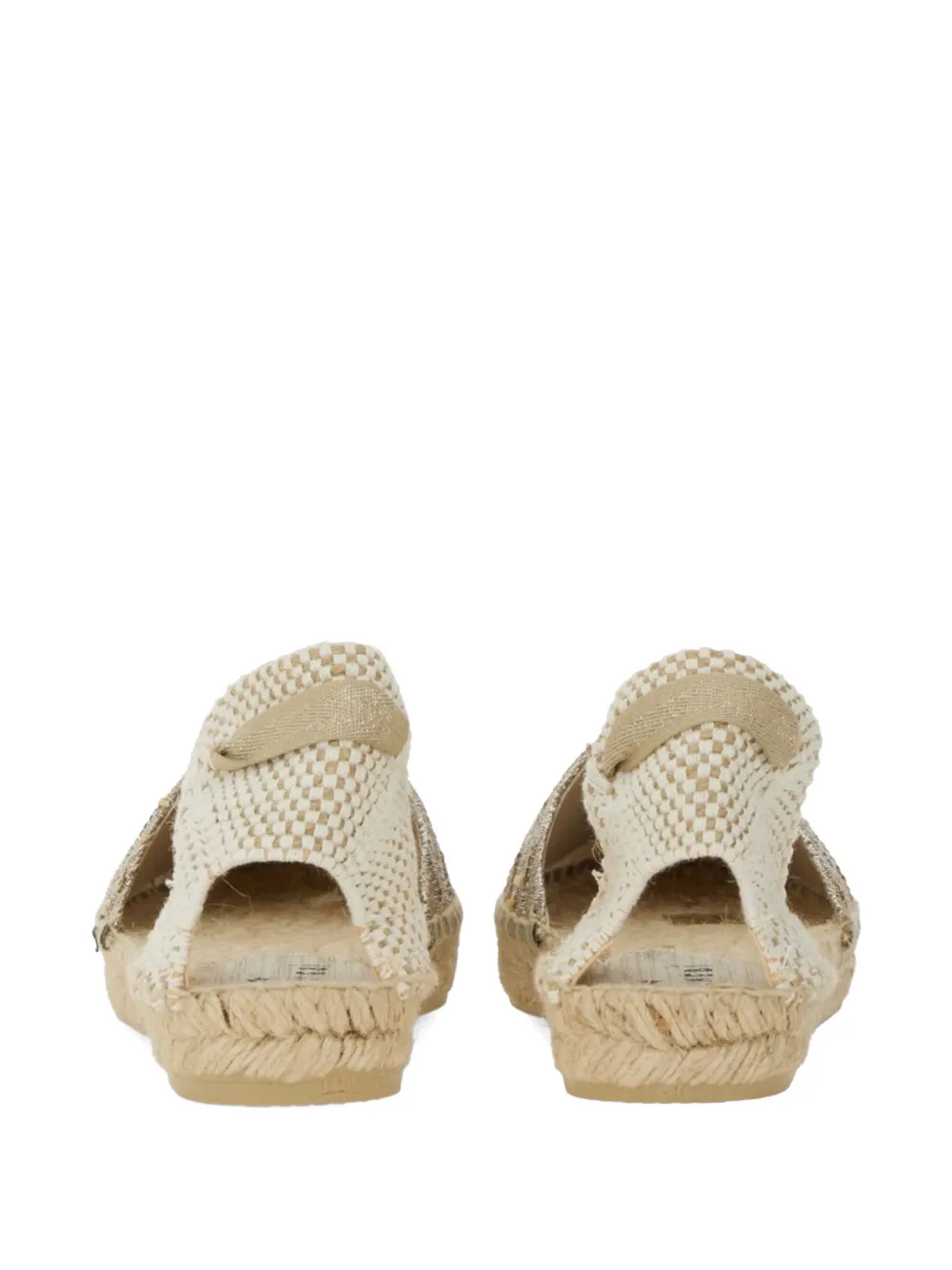 Manebi Valenciana espadrilles met striksluiting Beige