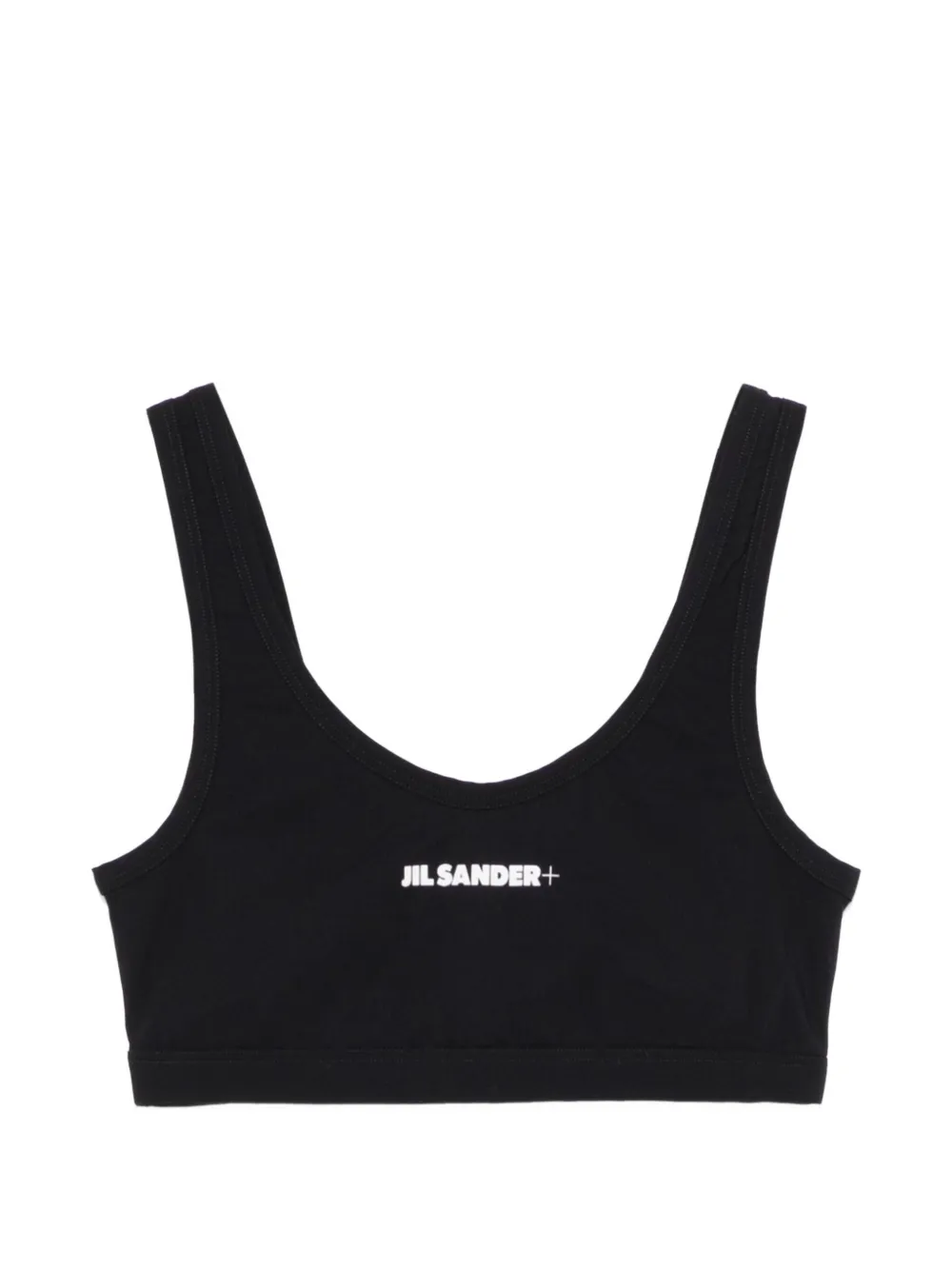 Jil Sander logo-print bikini top - Nero