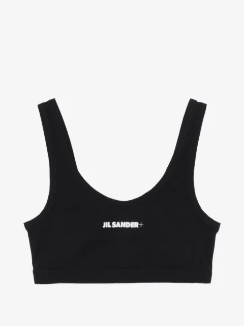 Jil Sander top de bikini con logo estampado