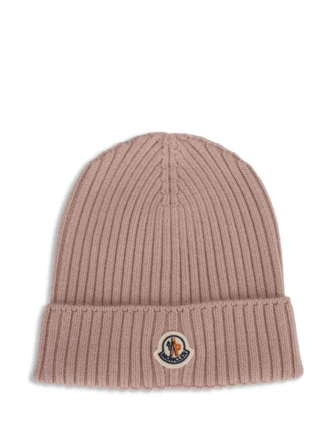 Moncler Enfant ribbed logo-patch hat