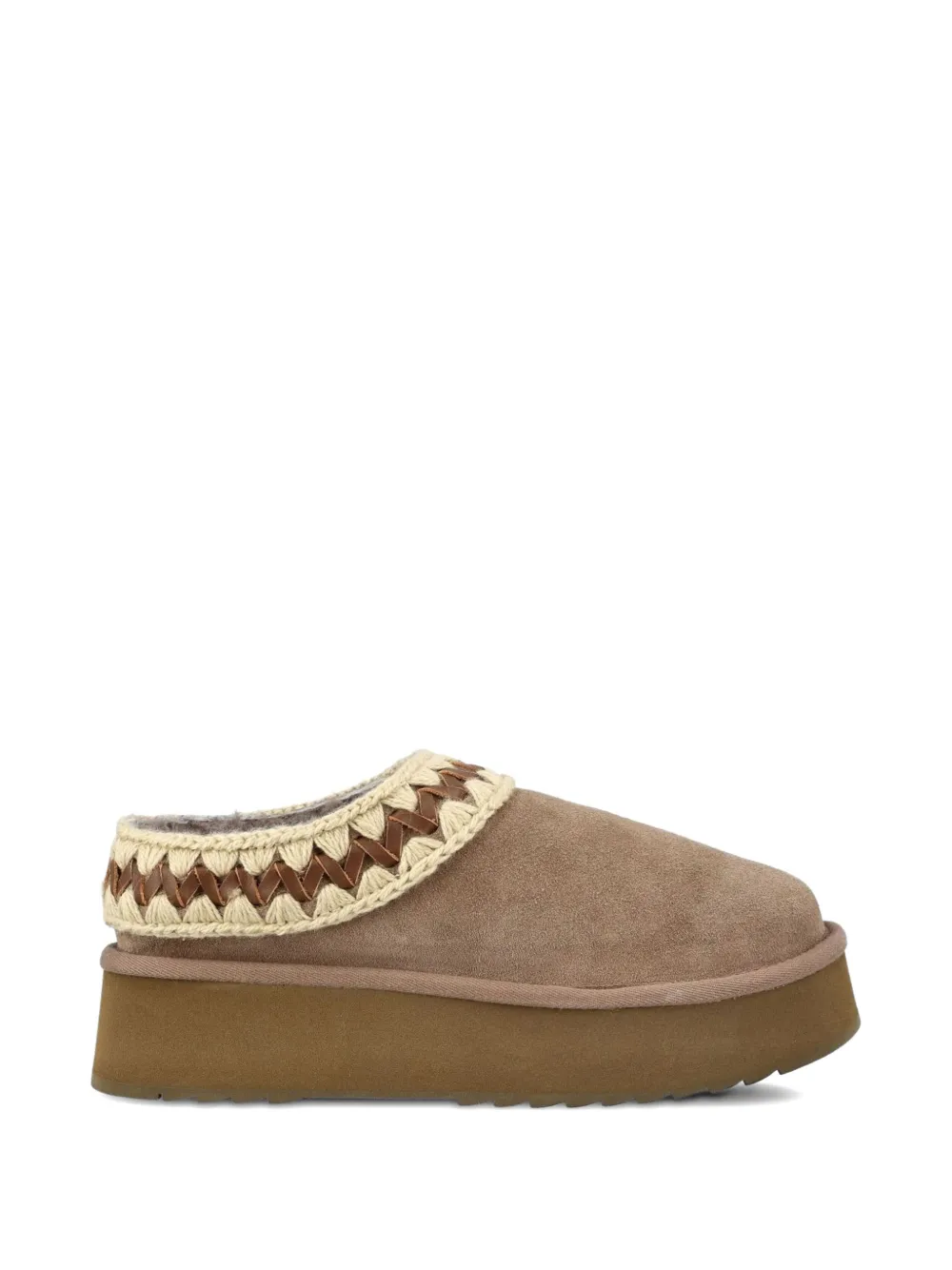 Mou platform suede clogs - Toni neutri