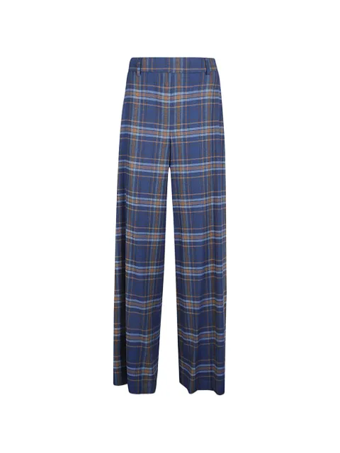 Niu checked wide-leg trousers