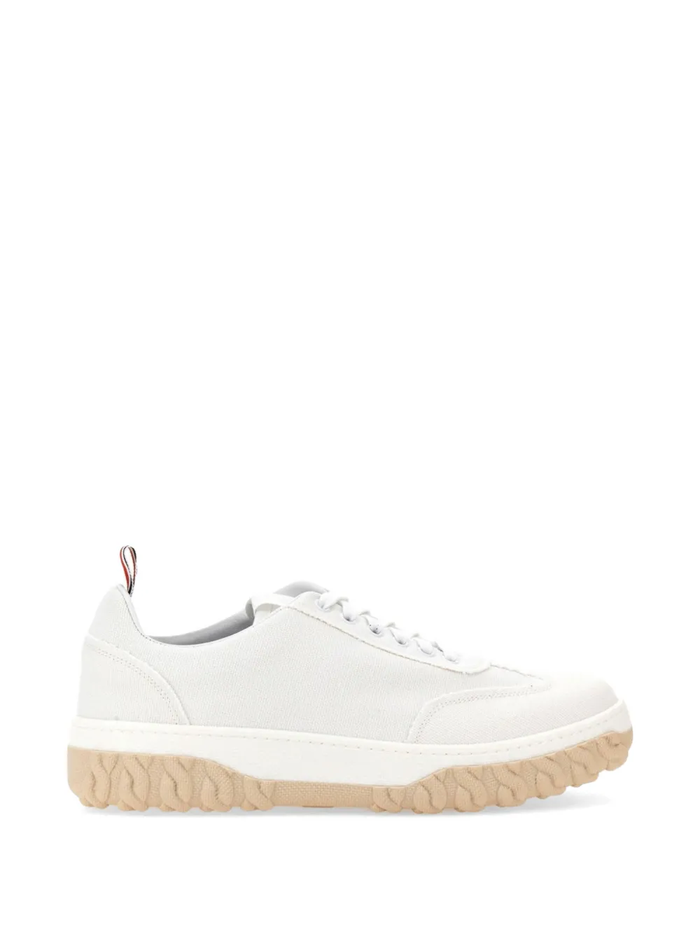 Thom Browne lace-up canvas sneakers Wit