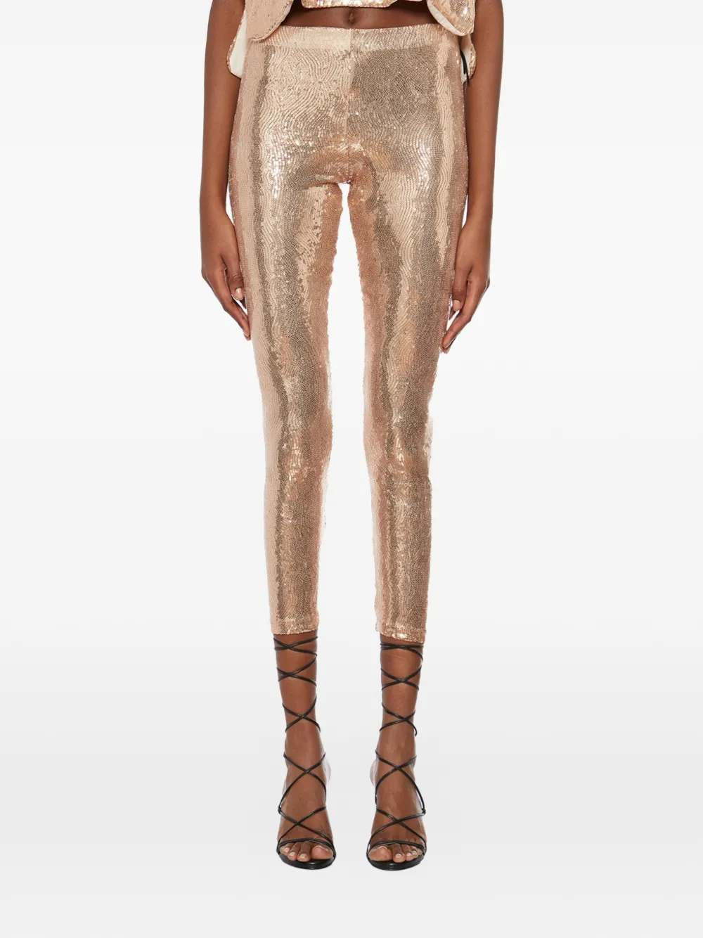Nostra Santissima sequin leggings - Oro