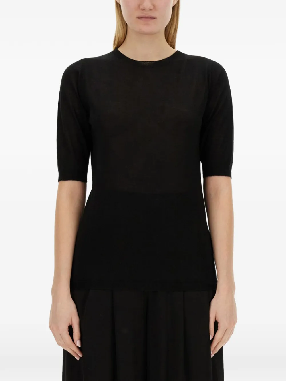 Fabiana Filippi crew-neck cashmere T-shirt - Nero