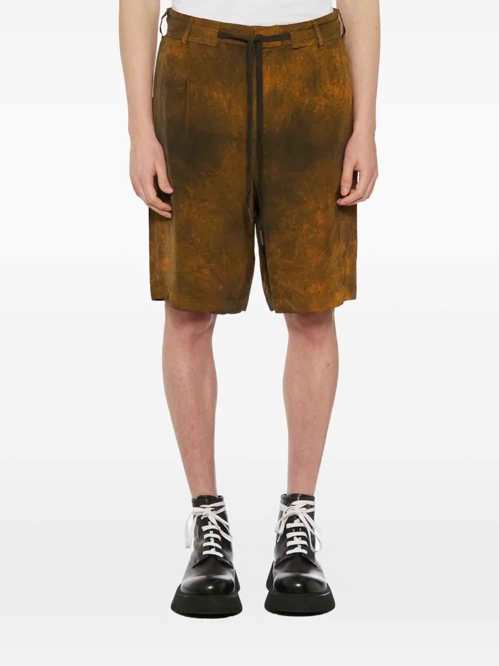 Andrea Ya'aqov drawstring-waist bermuda shorts - Arancione