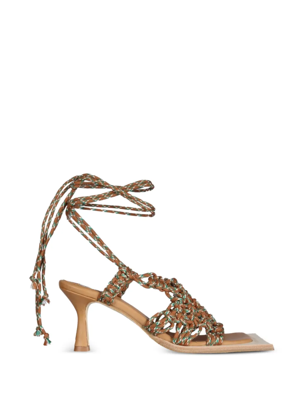 Miista braided wraparound sandals Bruin