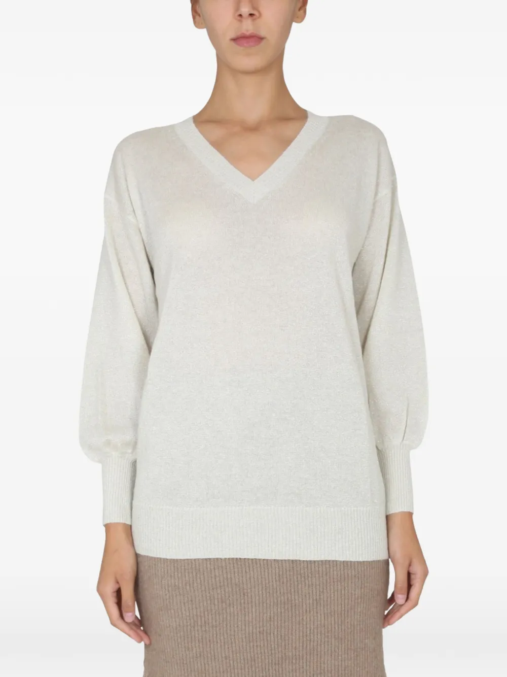 Fabiana Filippi V-neck sweater - Weiß