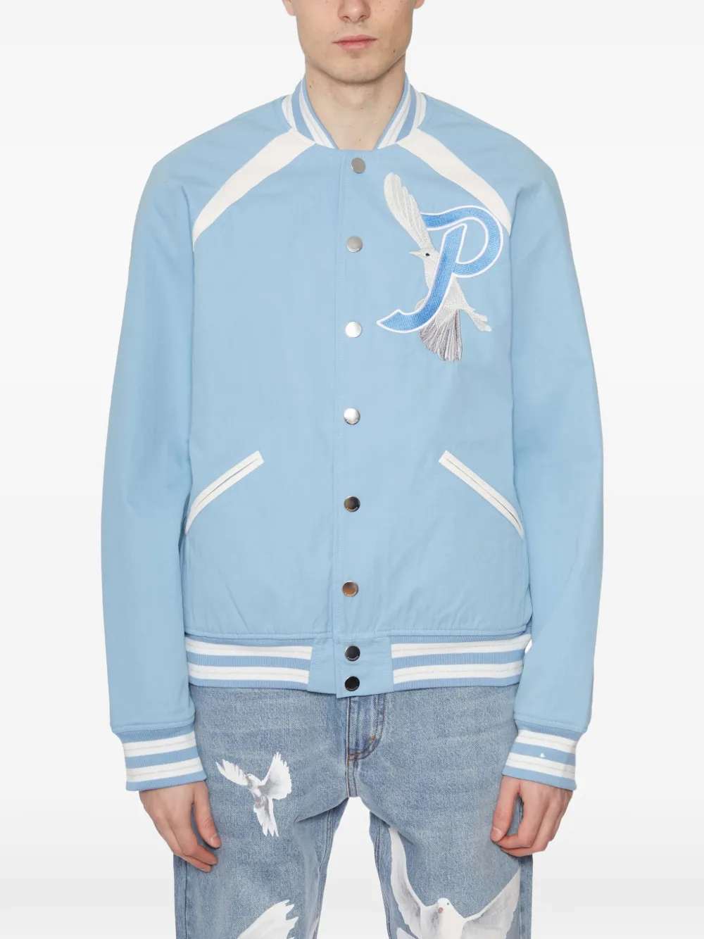 3PARADIS varsity Serena long-sleeve jacket - Blu
