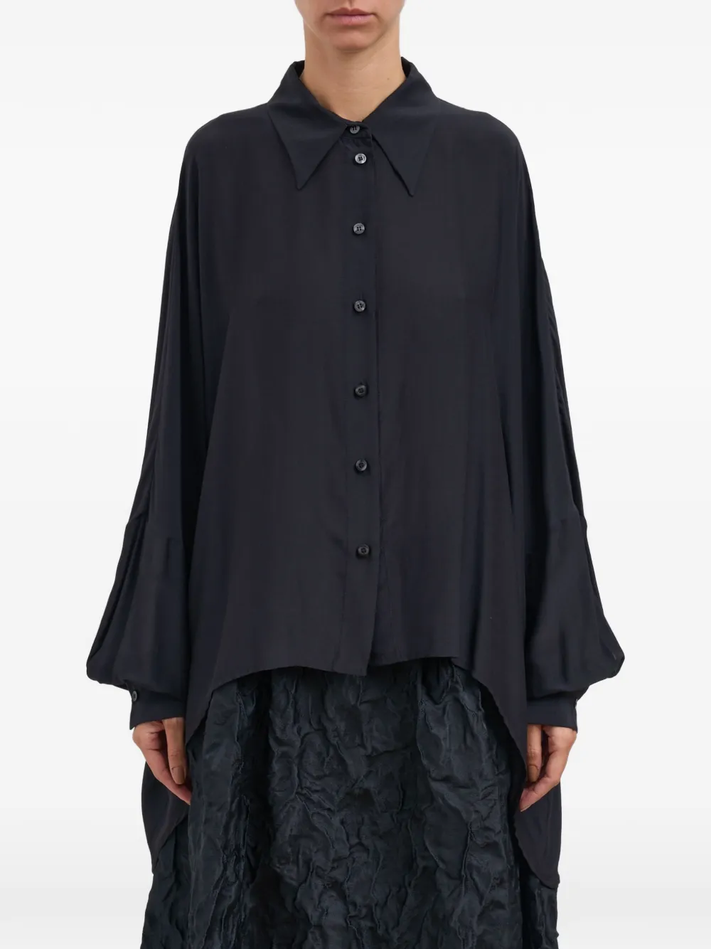 Nostra Santissima lomg-sleeve buttones shirt - Nero