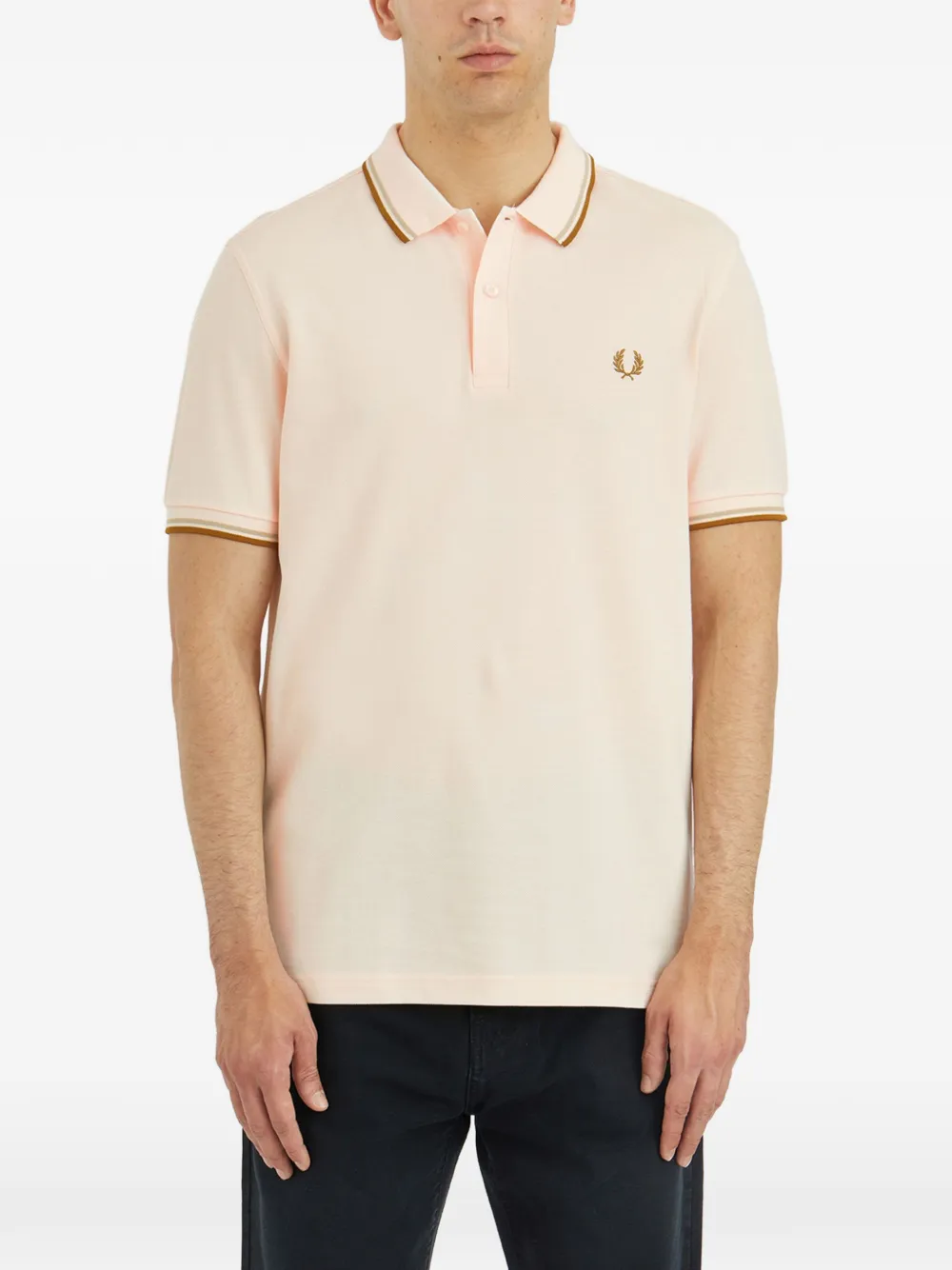 Comme Des Garçons Shirt x Fred Perry logo-detail polo shirt - Rosa