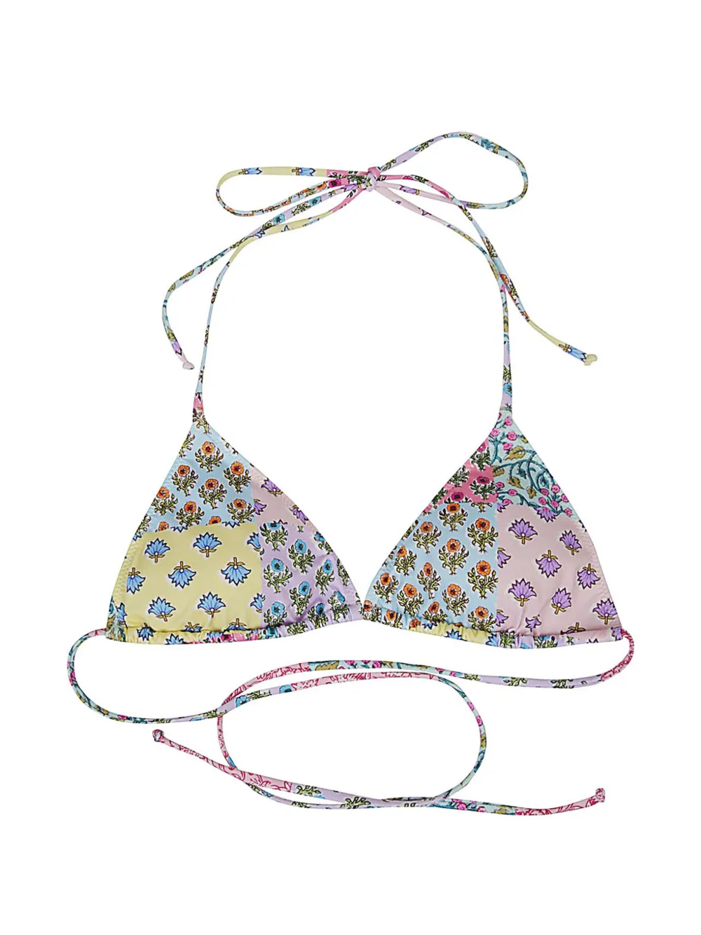 MC2 Saint Barth triangle floral bikini top