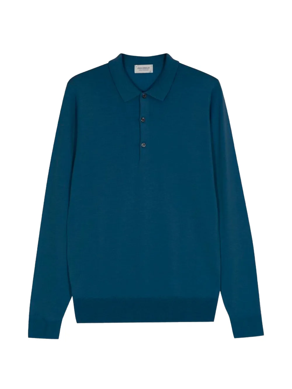 John Smedley long-sleeves polo shirt - Blu